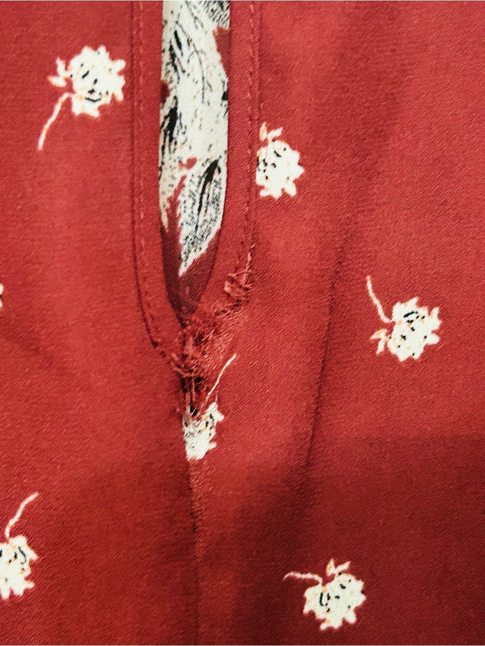 Max Studio NWT w/ defects Boho Burgundy Floral Long Sleeve Maxi Dress - Picture 6 of 11